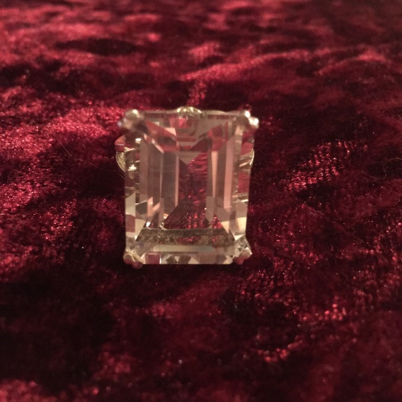 Huge Vintage SS Rock Crystal Quartz Ring 8 - Picture 6 of 10